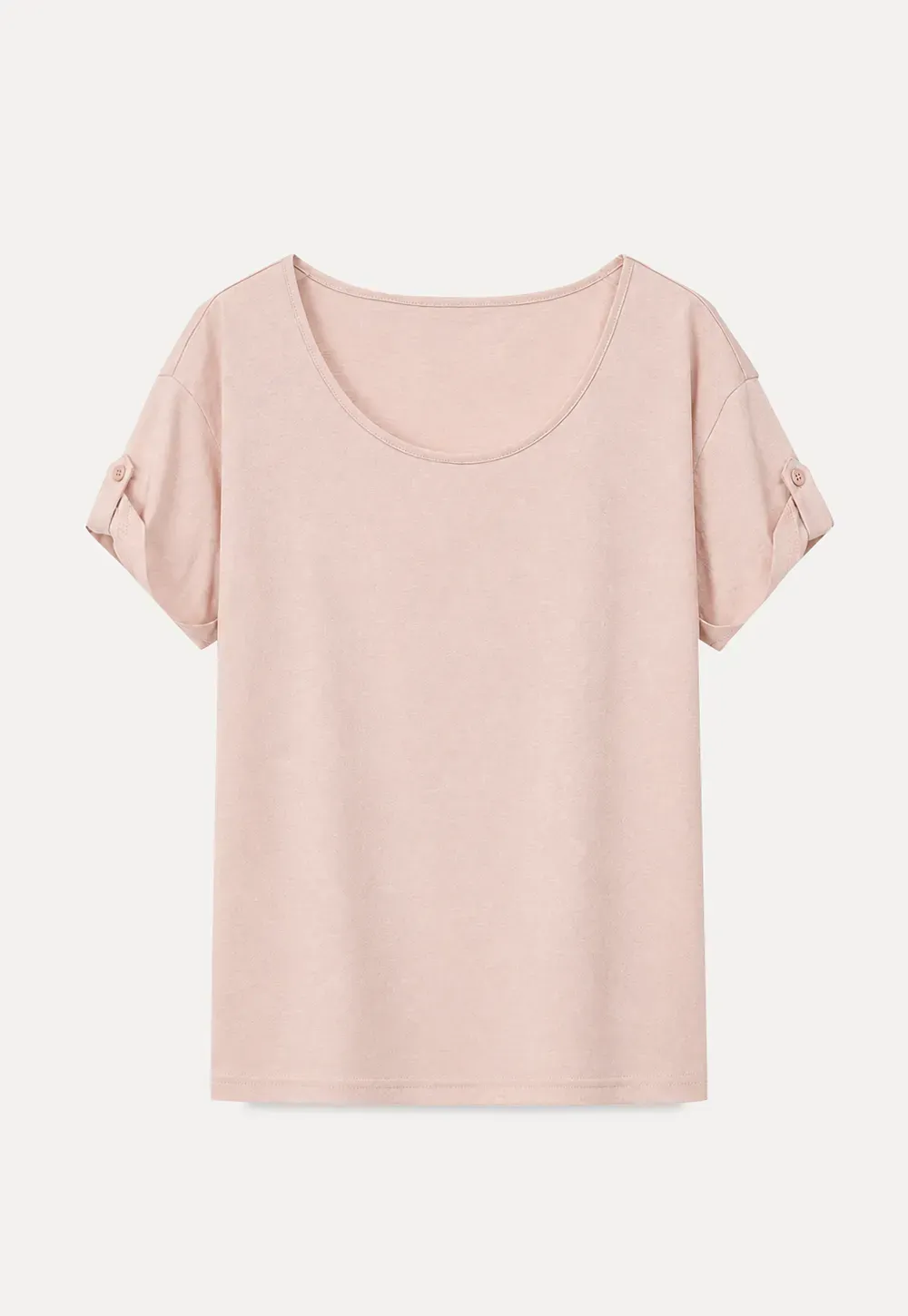Relaxed Fit Round Neck Short Sleeve T Shirt