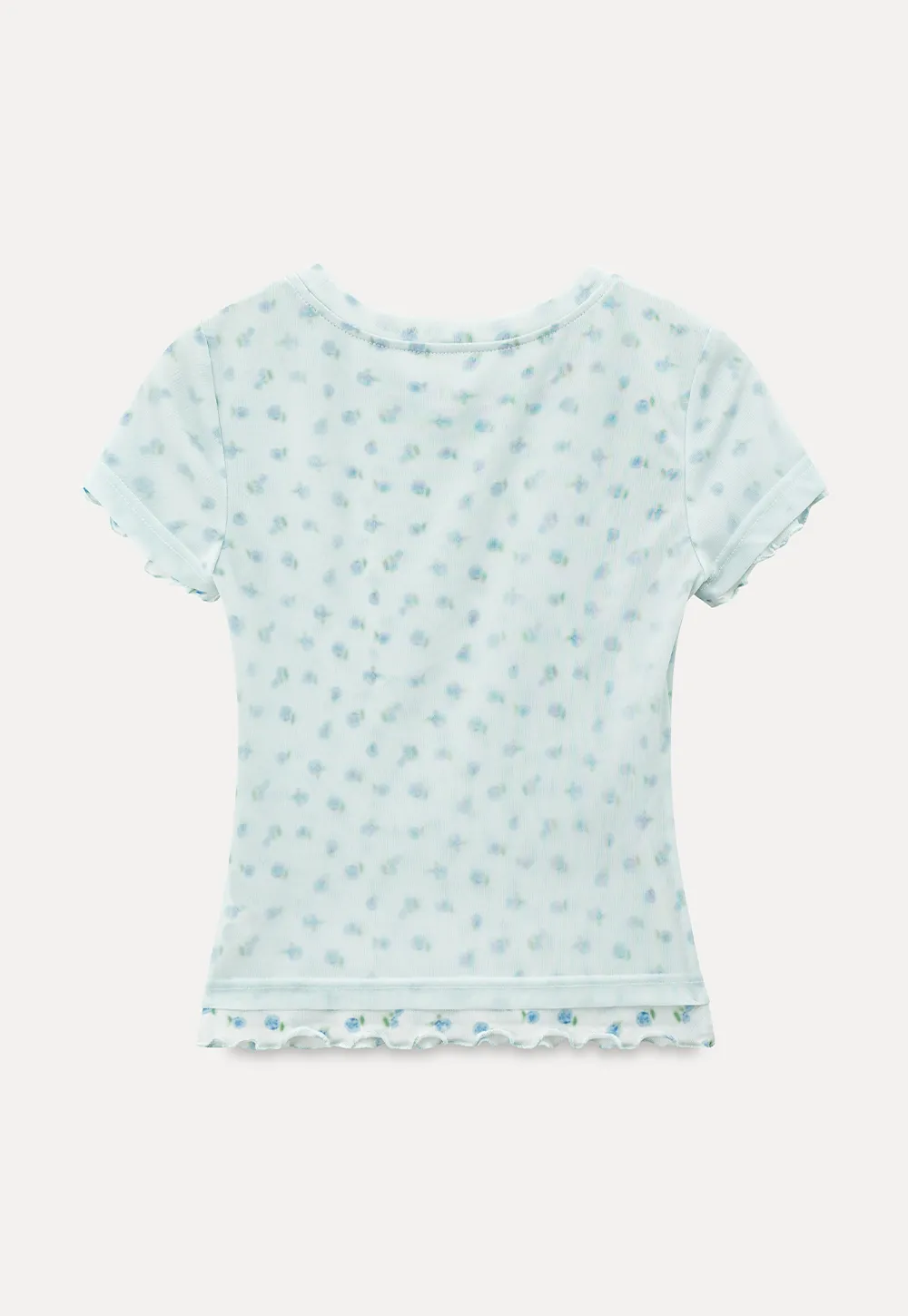 Lace Trim Short Sleeve T Shirt