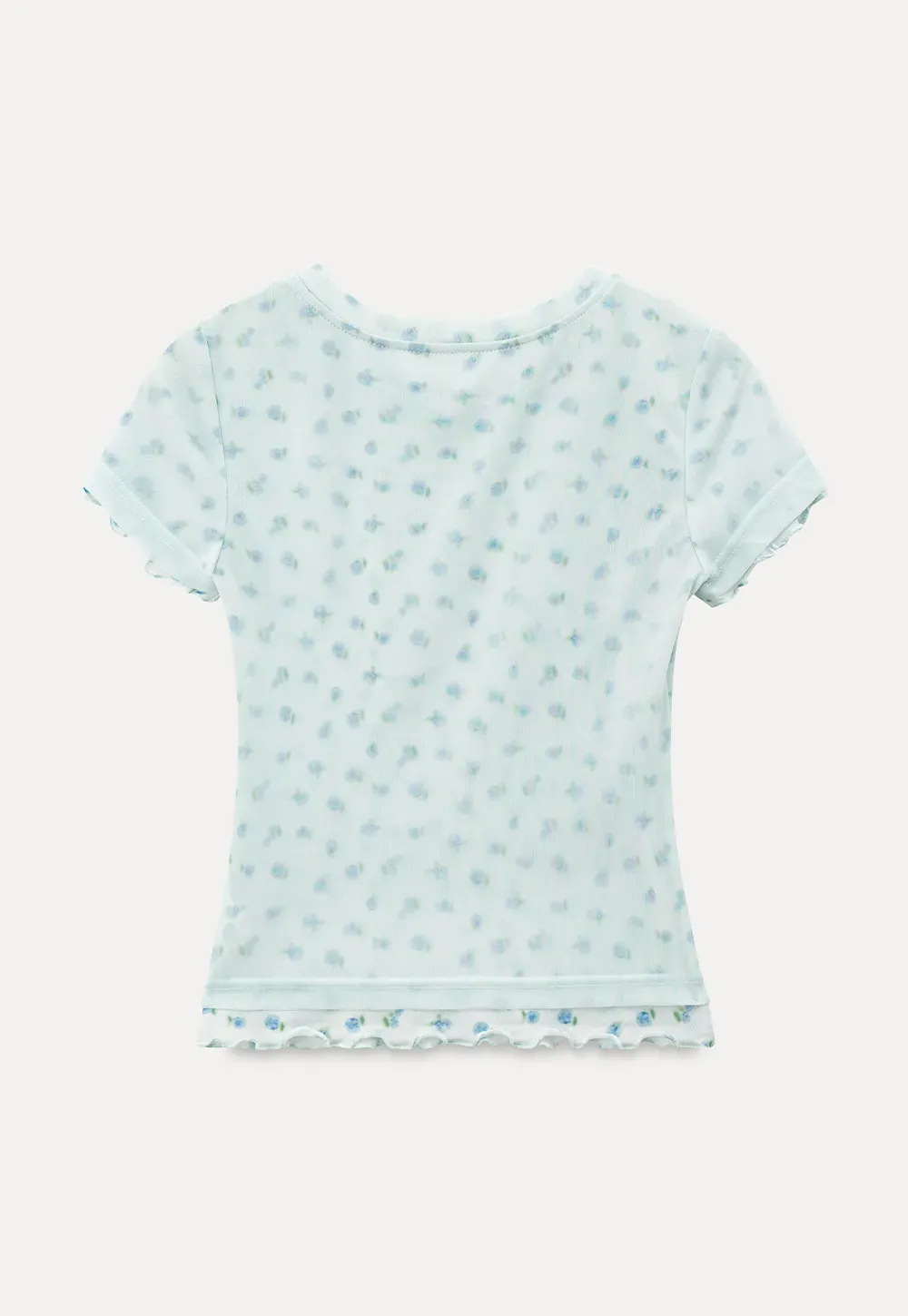 Lace Trim Short Sleeve T Shirt
