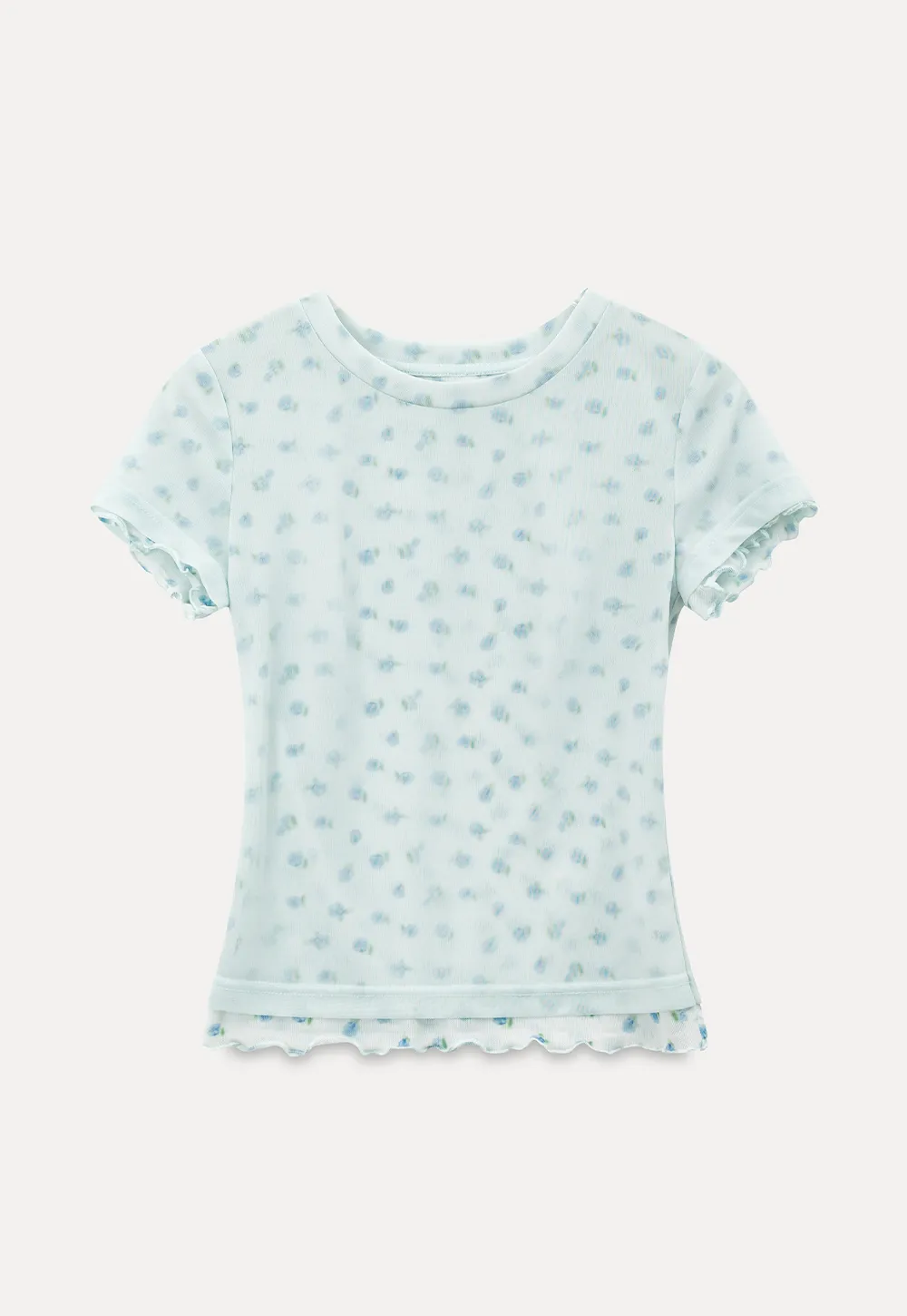Lace Trim Short Sleeve T Shirt
