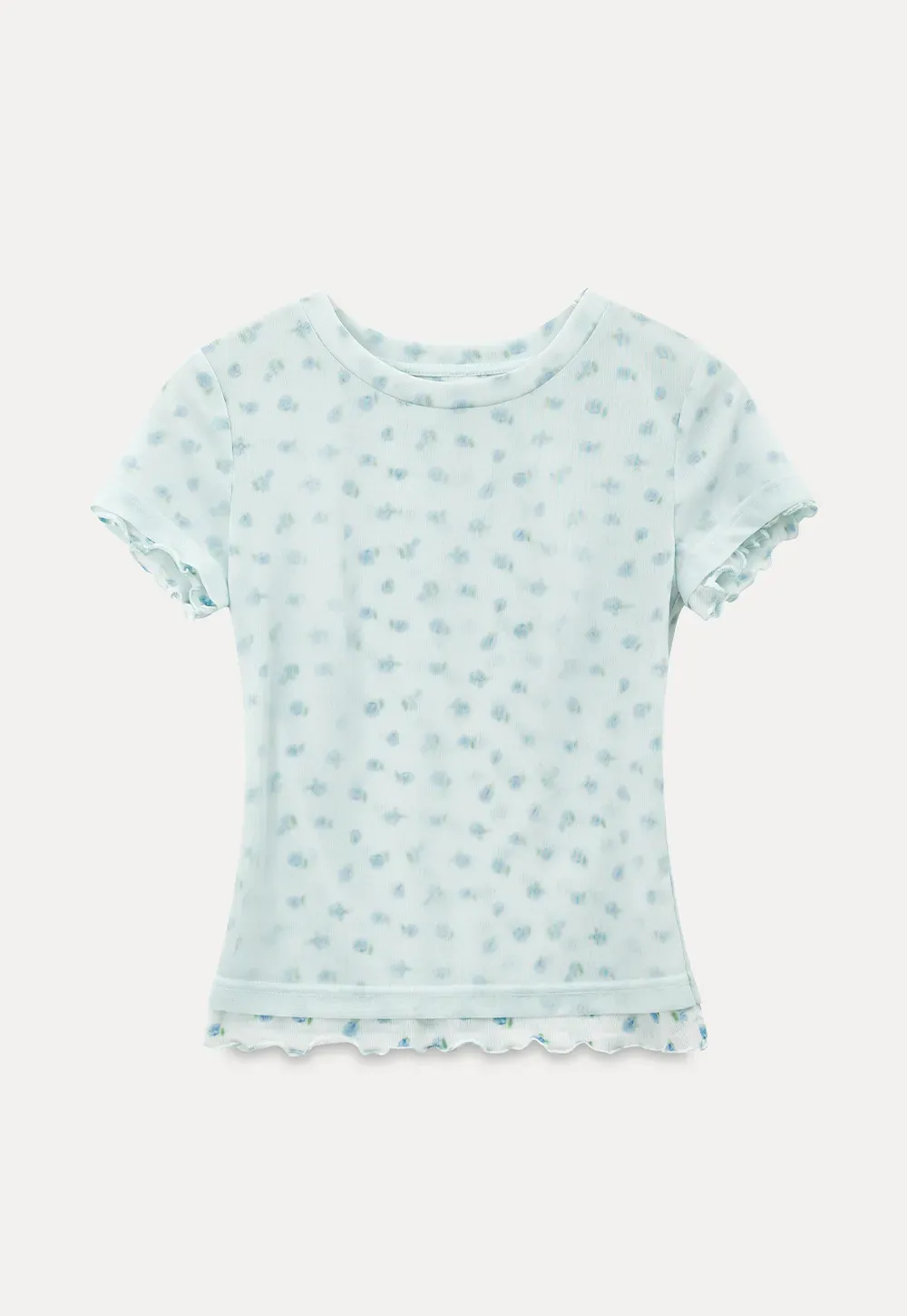 Lace Trim Short Sleeve T Shirt
