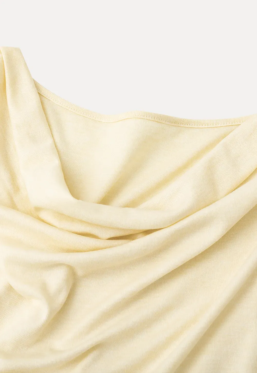 Cowl Neck Sleeveless Ribbed Knit Top
