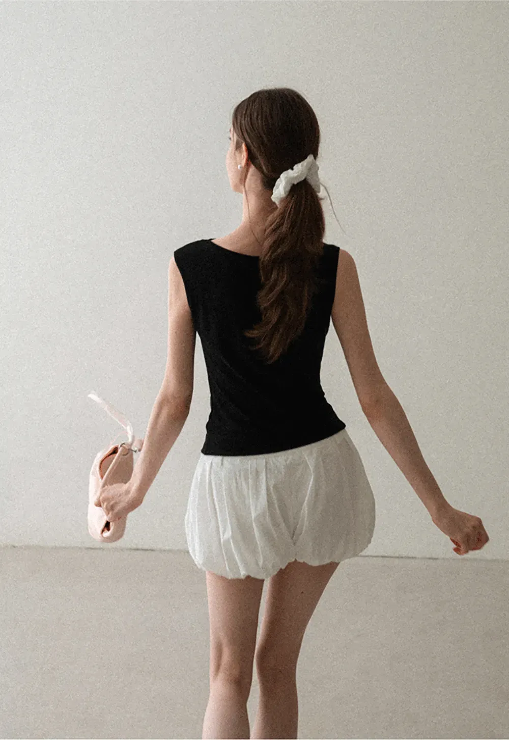 Cowl Neck Sleeveless Ribbed Knit Top