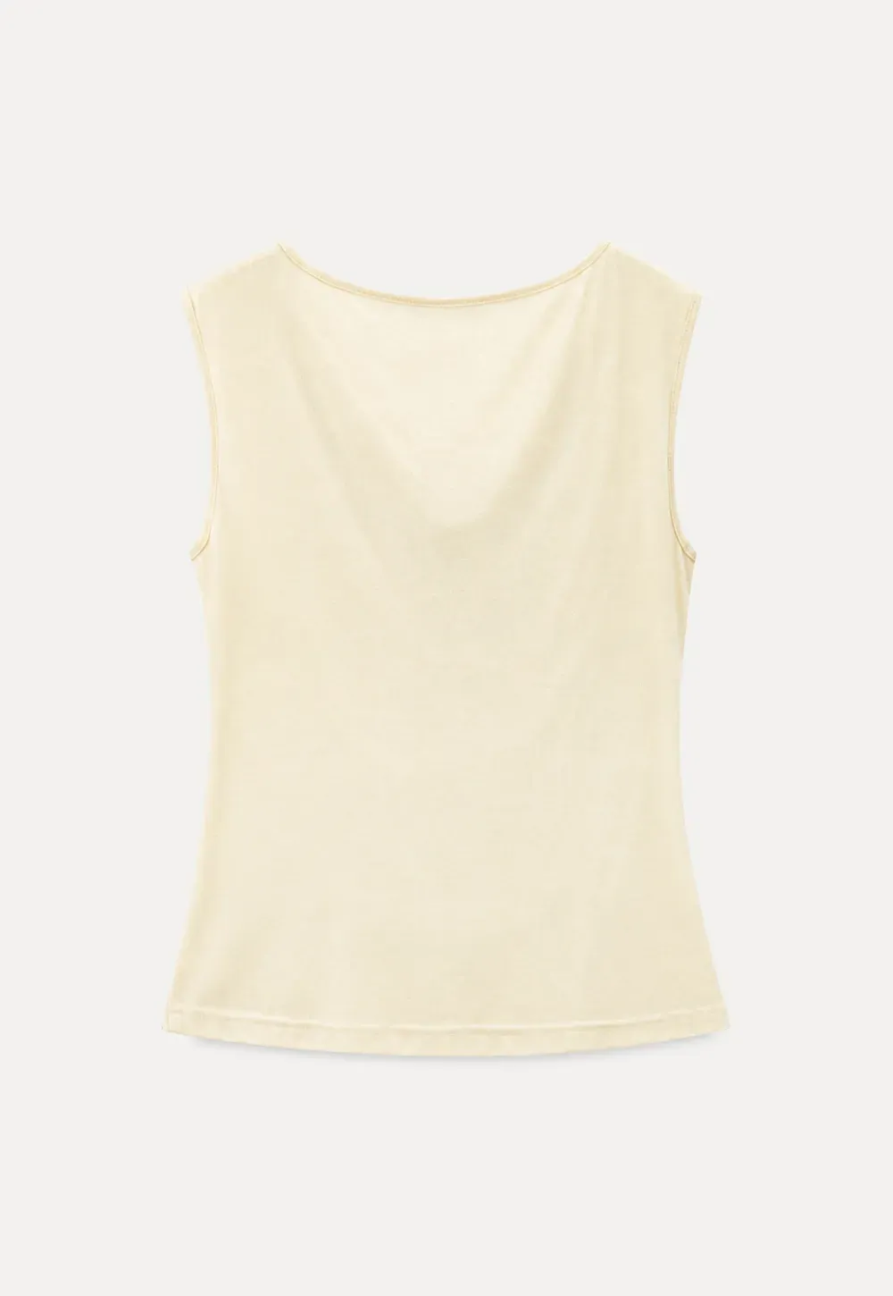 Cowl Neck Sleeveless Ribbed Knit Top