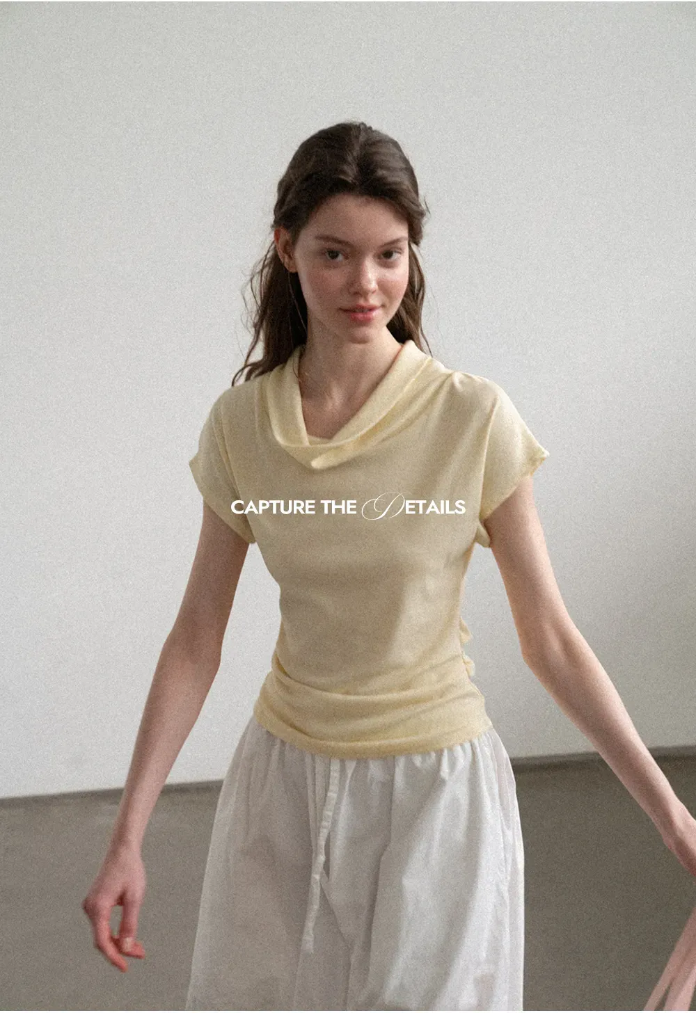 Short Sleeve T Shirt with Ruched Hem