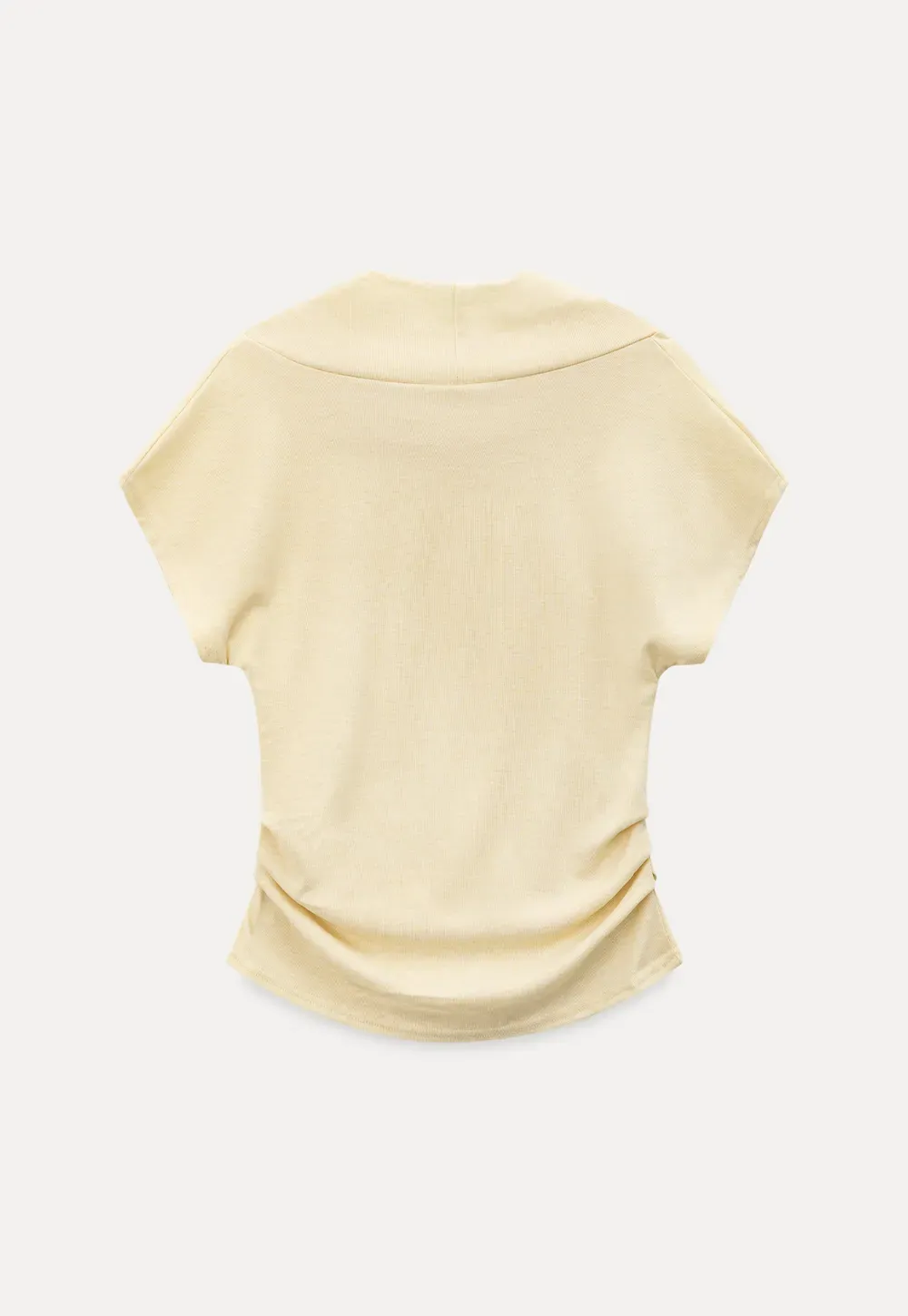 Short Sleeve T Shirt with Ruched Hem
