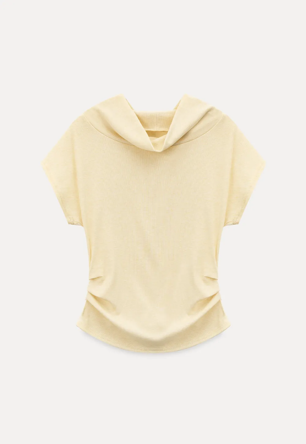 Short Sleeve T Shirt with Ruched Hem