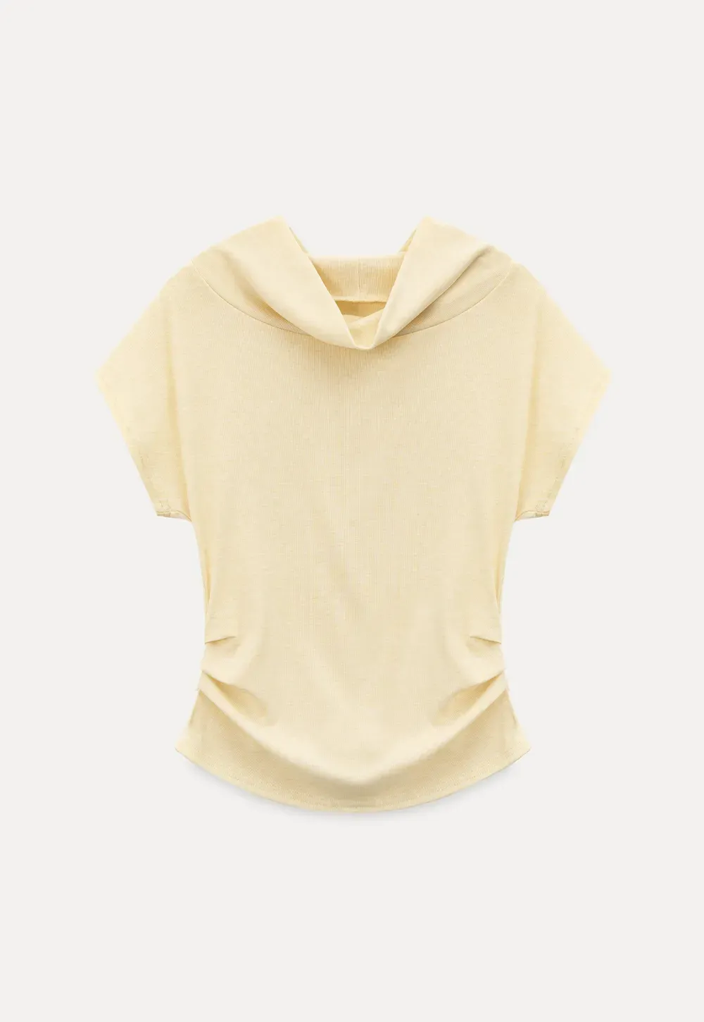 Short Sleeve T Shirt with Ruched Hem