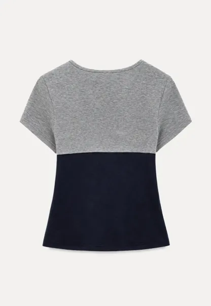 Square Neck Tie Front Short Sleeve Top