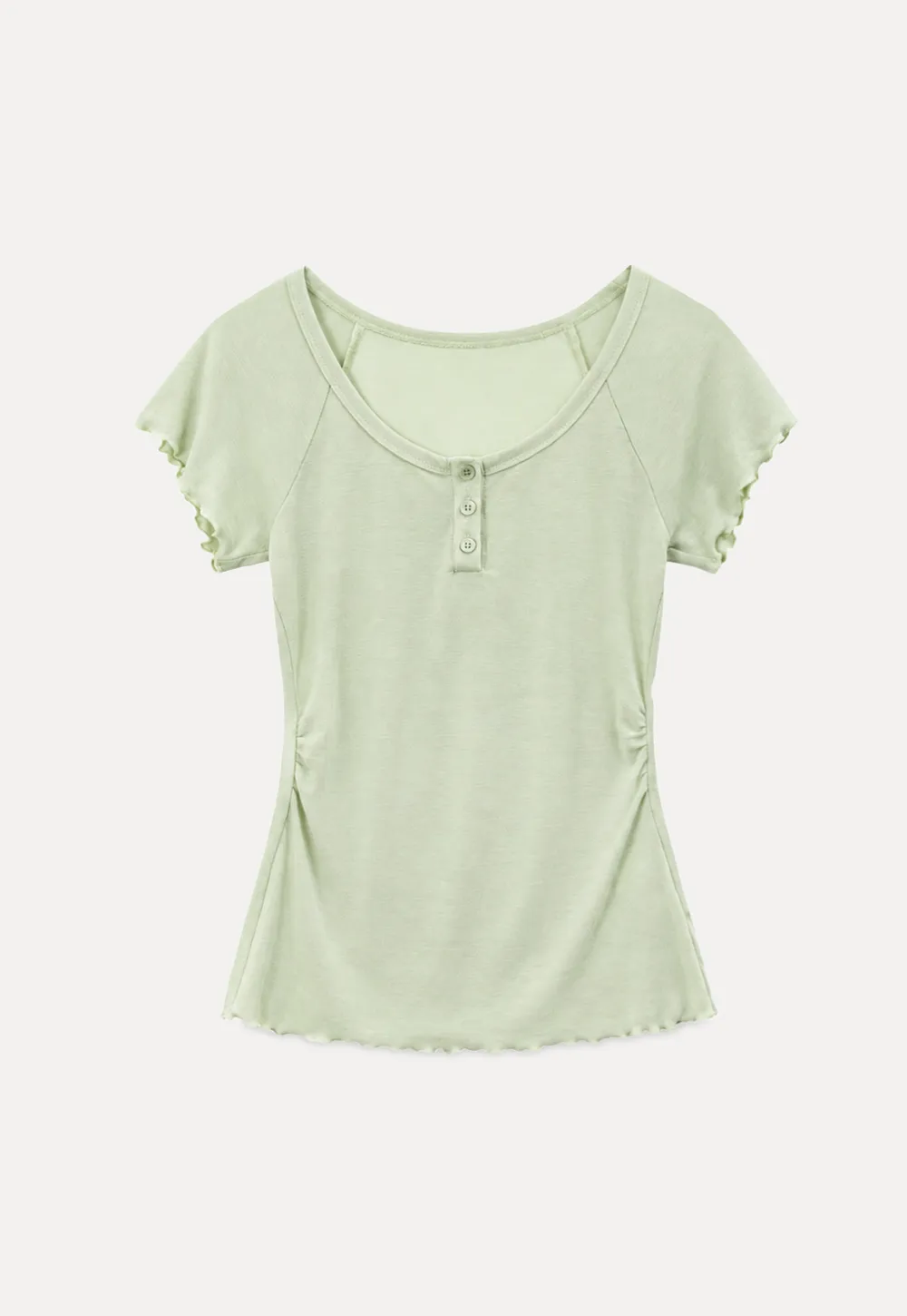 Lace Trim V Neck Short Sleeve T Shirt