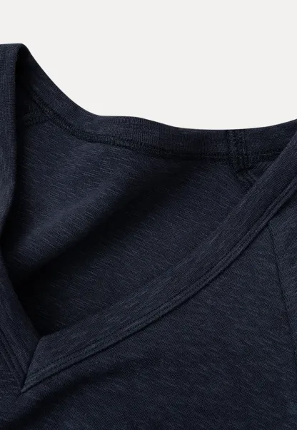 V Neck Short Sleeve Fitted T Shirt