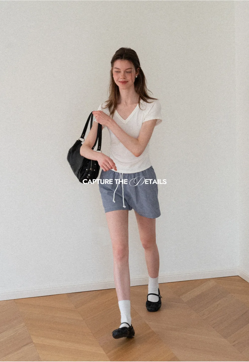 V Neck Short Sleeve Fitted T Shirt