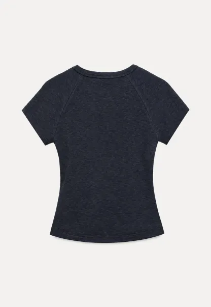 V Neck Short Sleeve Fitted T Shirt