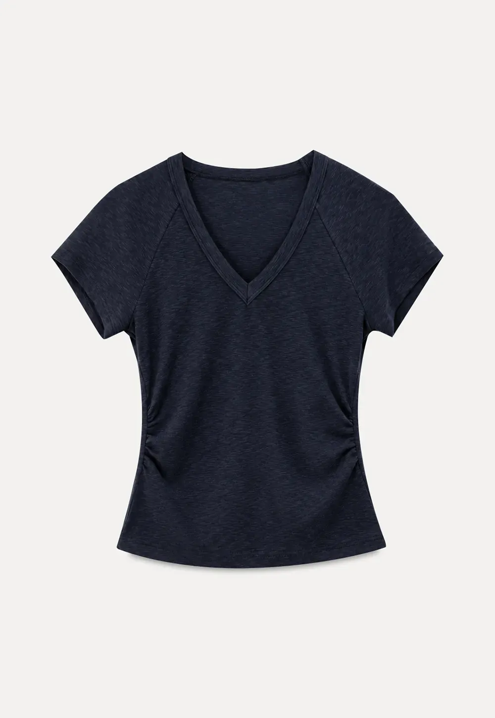 V Neck Short Sleeve Fitted T Shirt