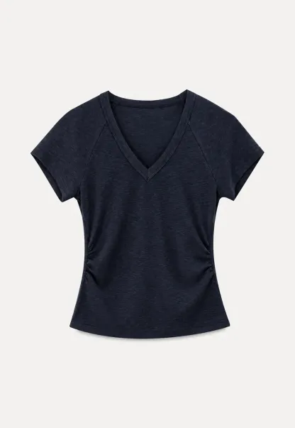 V Neck Short Sleeve Fitted T Shirt