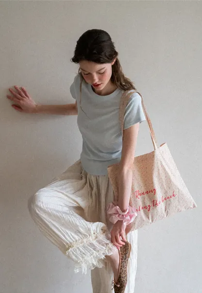 Round Neck Short Sleeve Fitted T Shirt