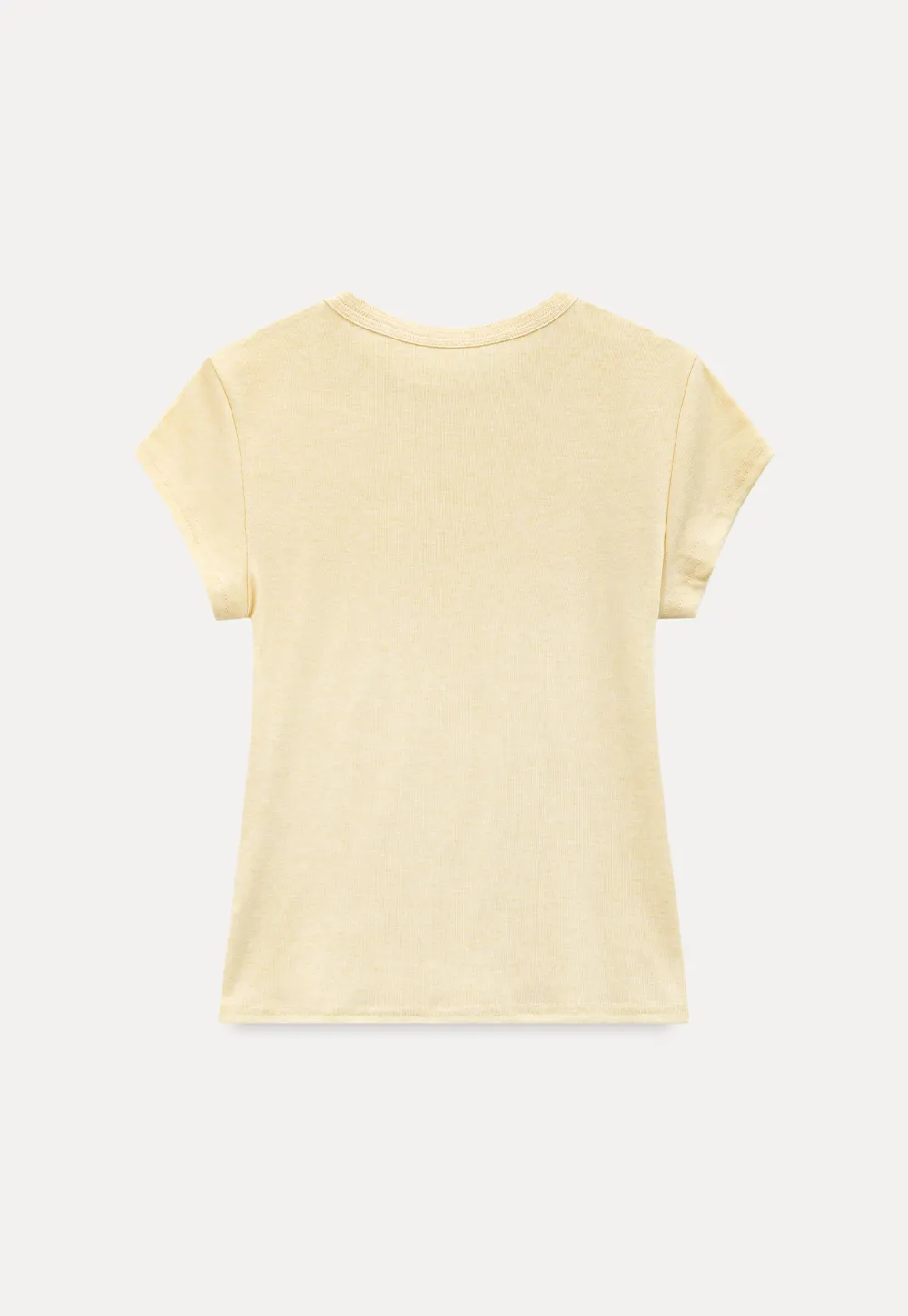 Round Neck Short Sleeve Fitted T Shirt