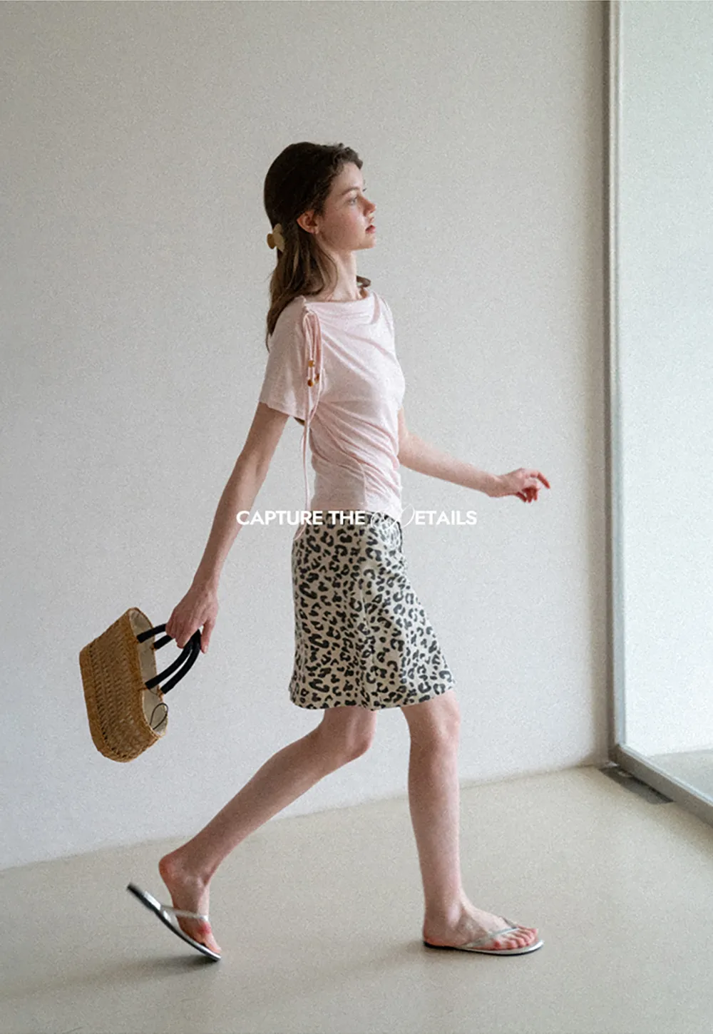 Asymmetrical Draped Neckline Short Sleeve T Shirt