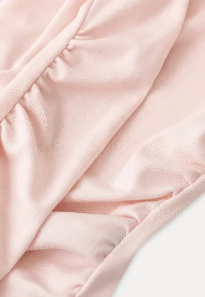 Asymmetrical Draped Neckline Short Sleeve T Shirt