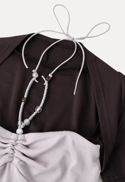 Asymmetrical Neckline Short Sleeve T Shirt