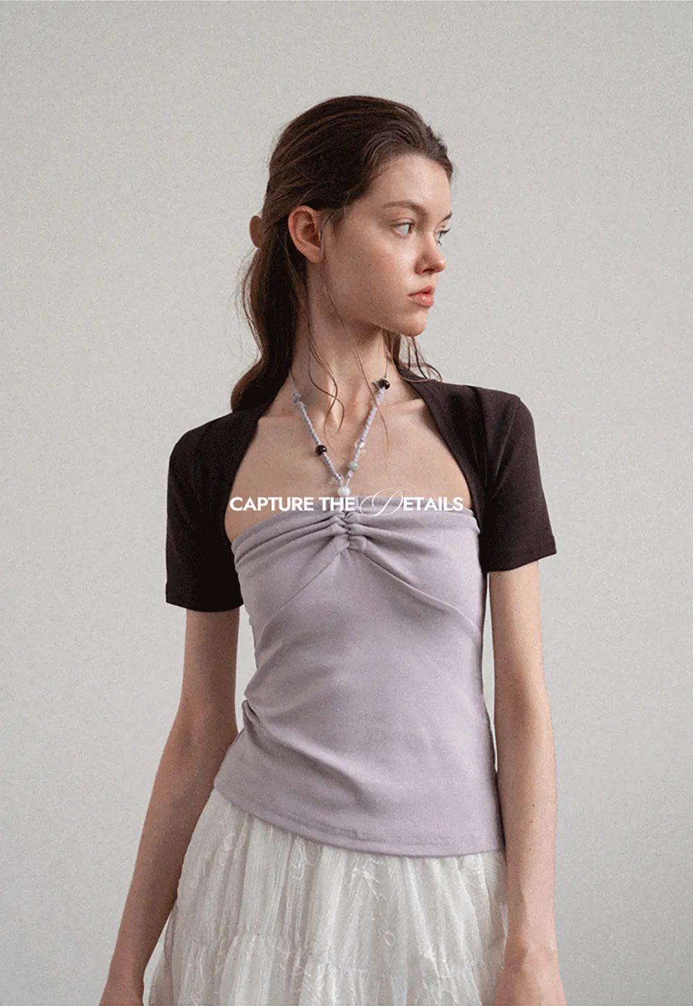 Asymmetrical Neckline Short Sleeve T Shirt