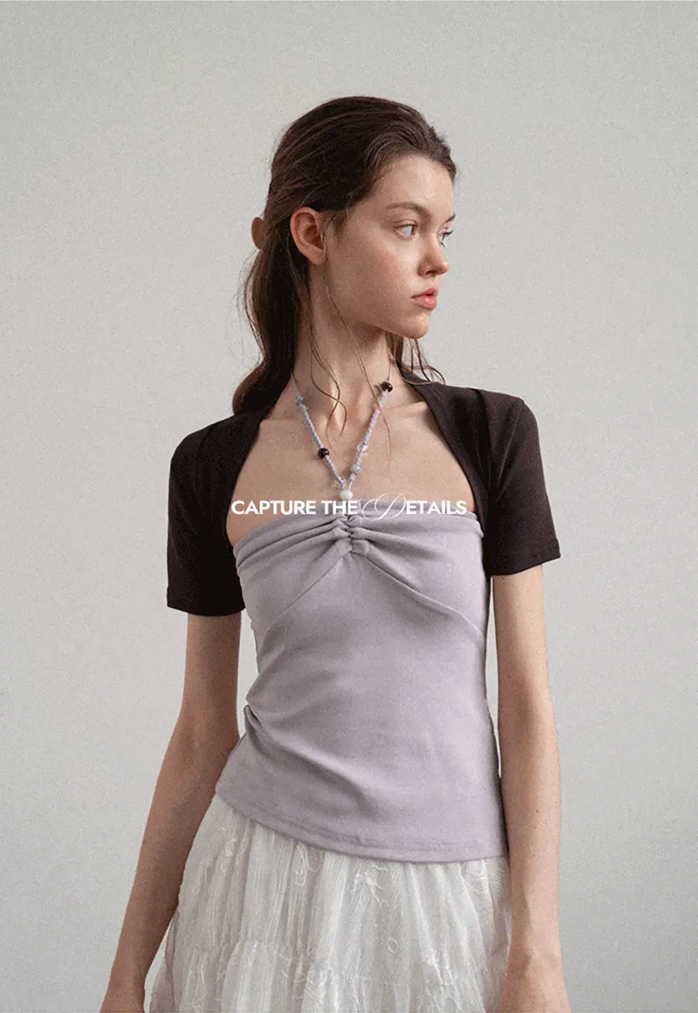 Asymmetrical Neckline Short Sleeve T Shirt