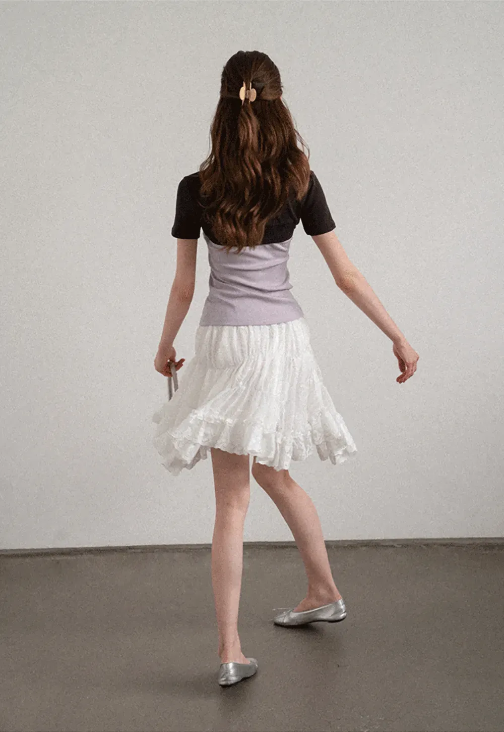 Asymmetrical Neckline Short Sleeve T Shirt