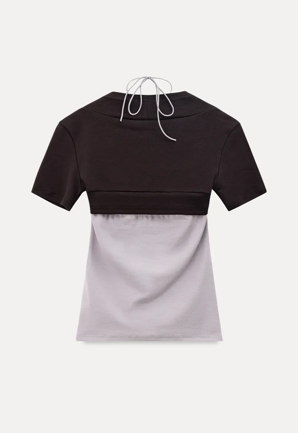 Asymmetrical Neckline Short Sleeve T Shirt