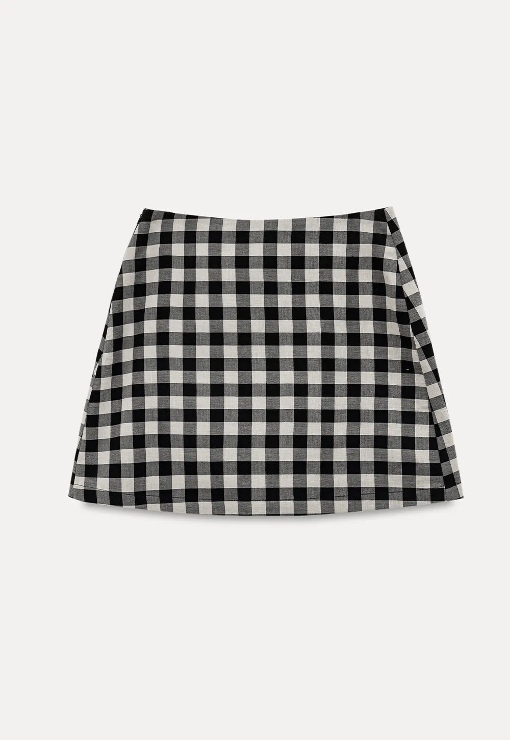Checkered Halter Neck Tank Top High Waist Skirt Set