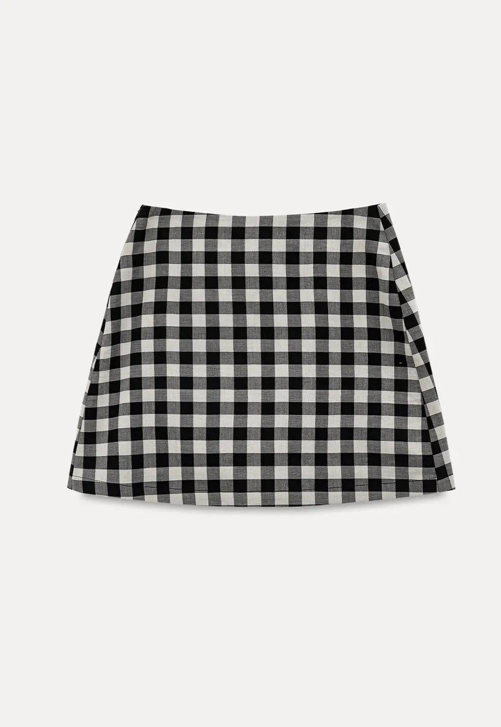 Checkered Halter Neck Tank Top High Waist Skirt Set