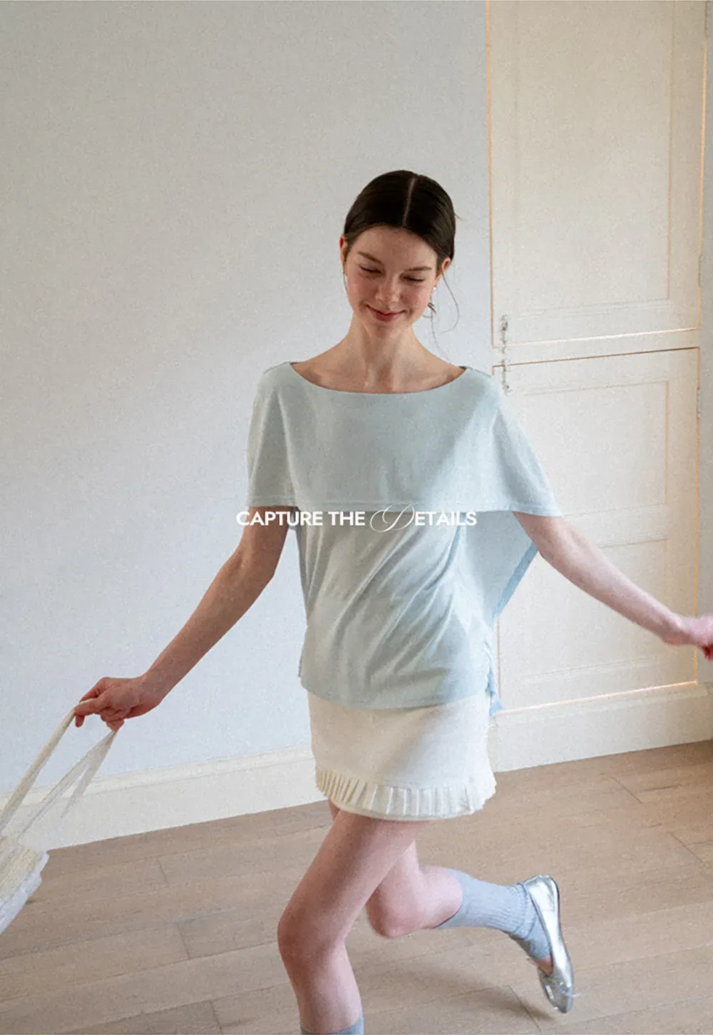 Off Shoulder Dolman Sleeve Layered T Shirt