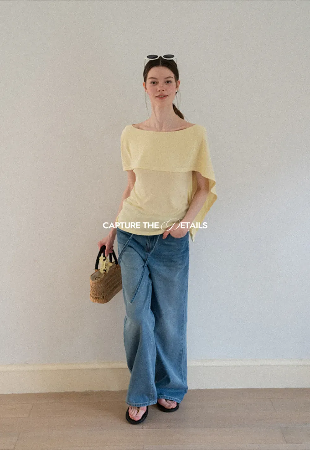 Off Shoulder Dolman Sleeve Layered T Shirt