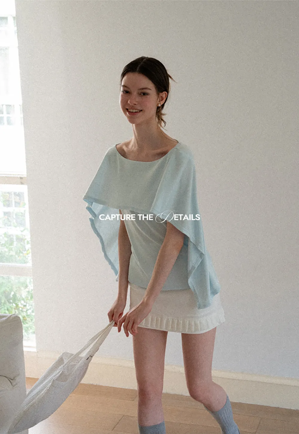 Off Shoulder Dolman Sleeve Layered T Shirt