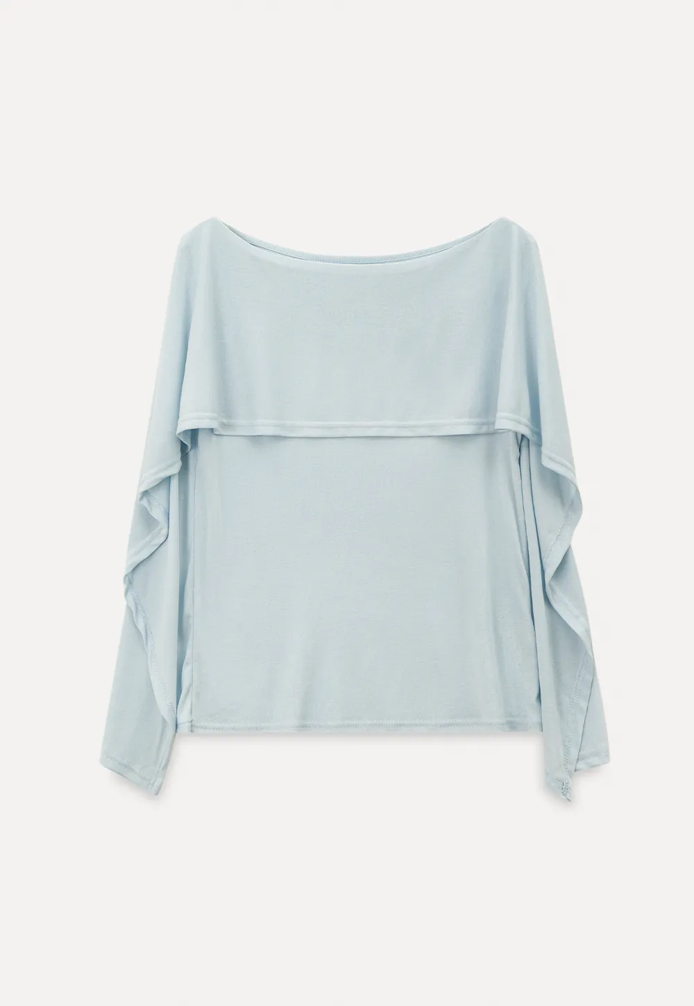Off Shoulder Dolman Sleeve Layered T Shirt