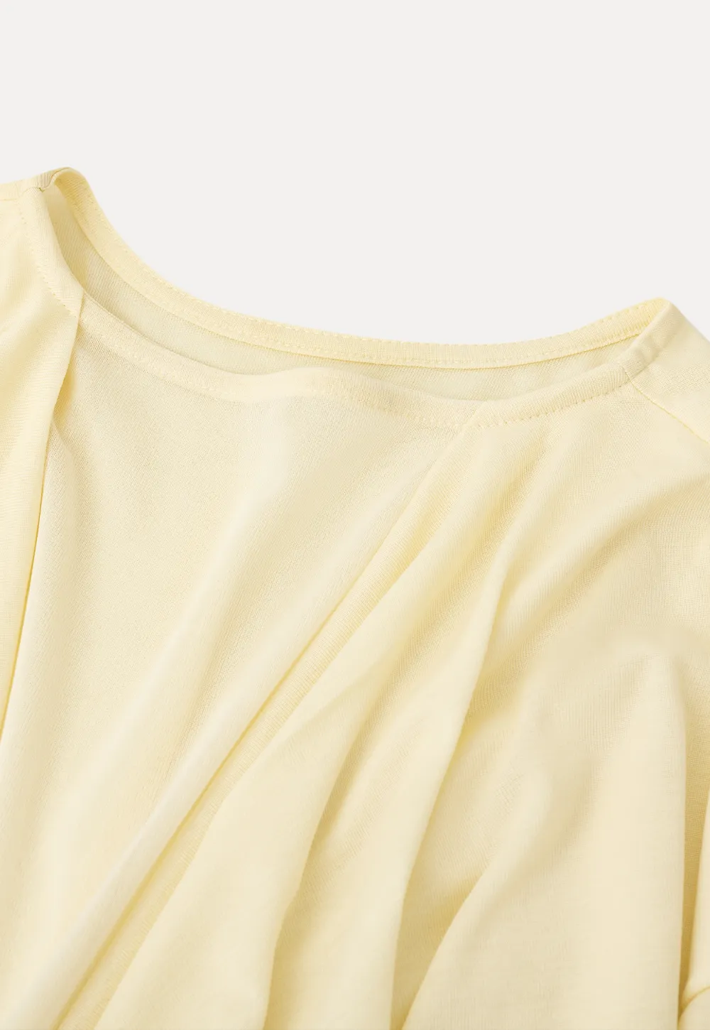 Sheer Back Panel Draped Top