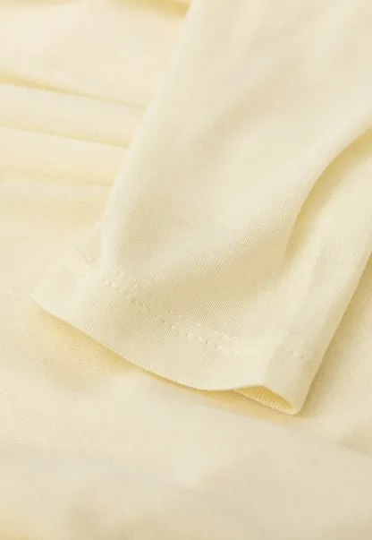 Sheer Back Panel Draped Top