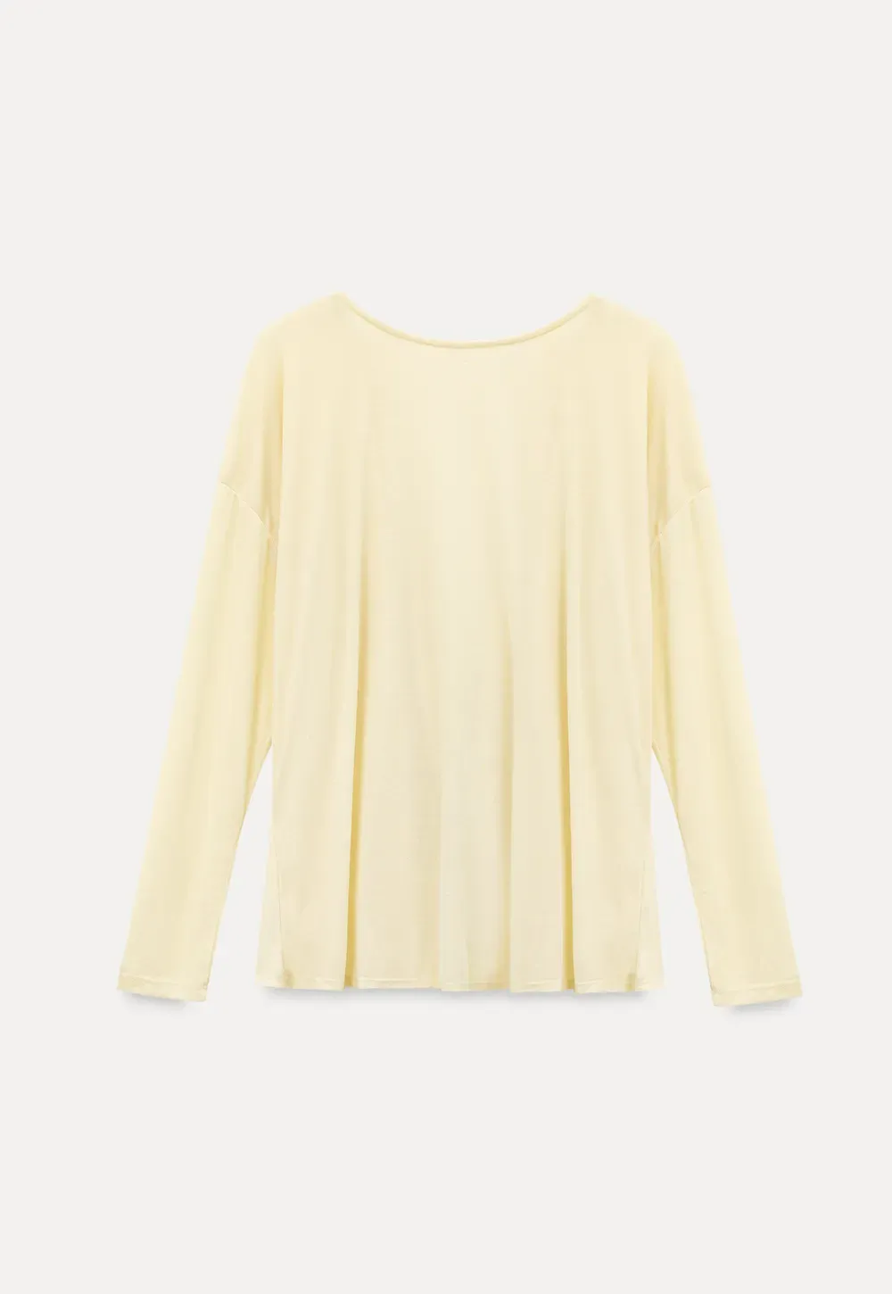 Sheer Back Panel Draped Top