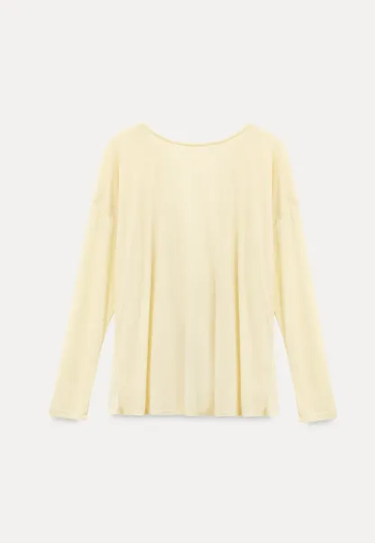 Sheer Back Panel Draped Top