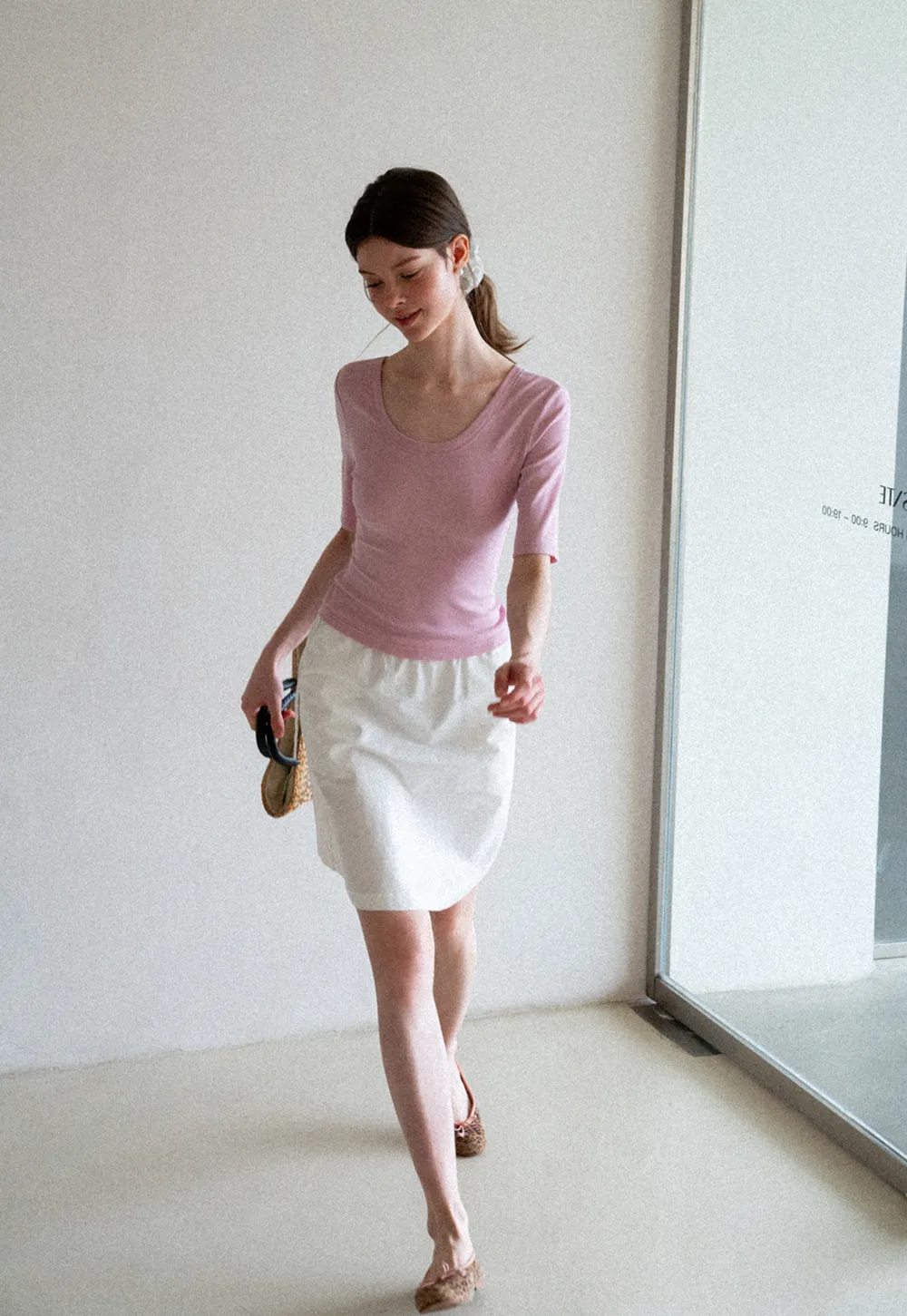 V Neck Short Sleeve Fitted T Shirt