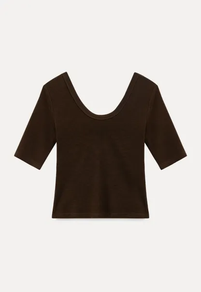 V Neck Short Sleeve Fitted T Shirt
