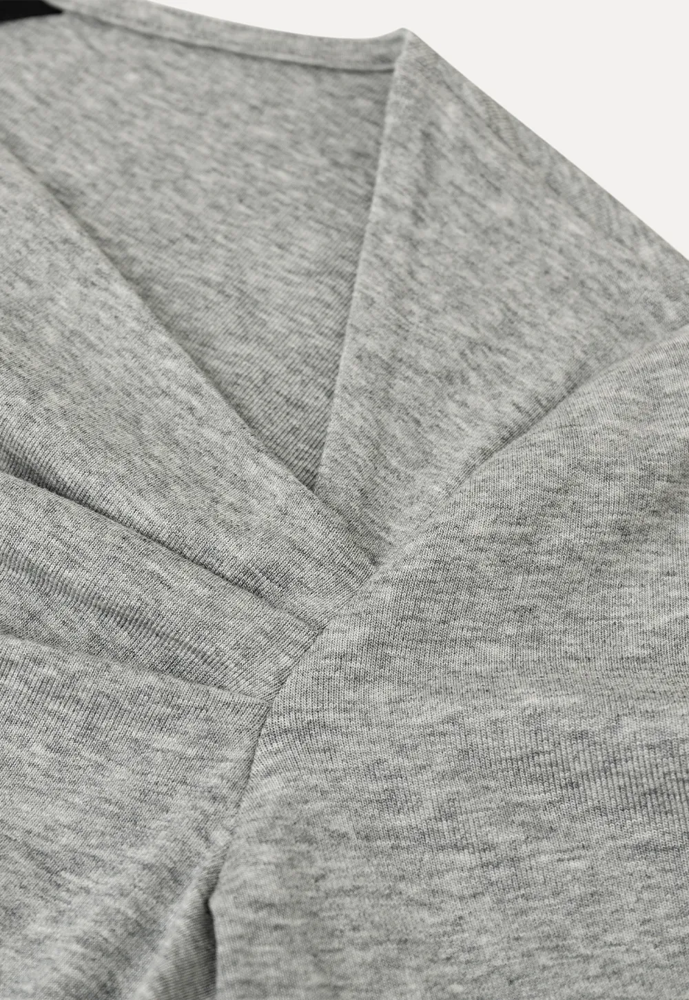 Asymmetric Draped Neckline Short Sleeve T Shirt