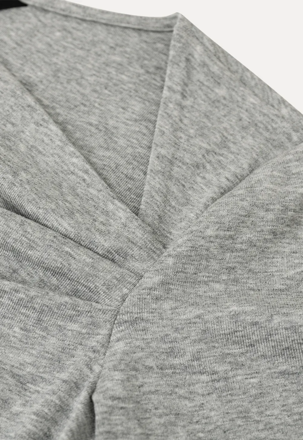 Asymmetric Draped Neckline Short Sleeve T Shirt