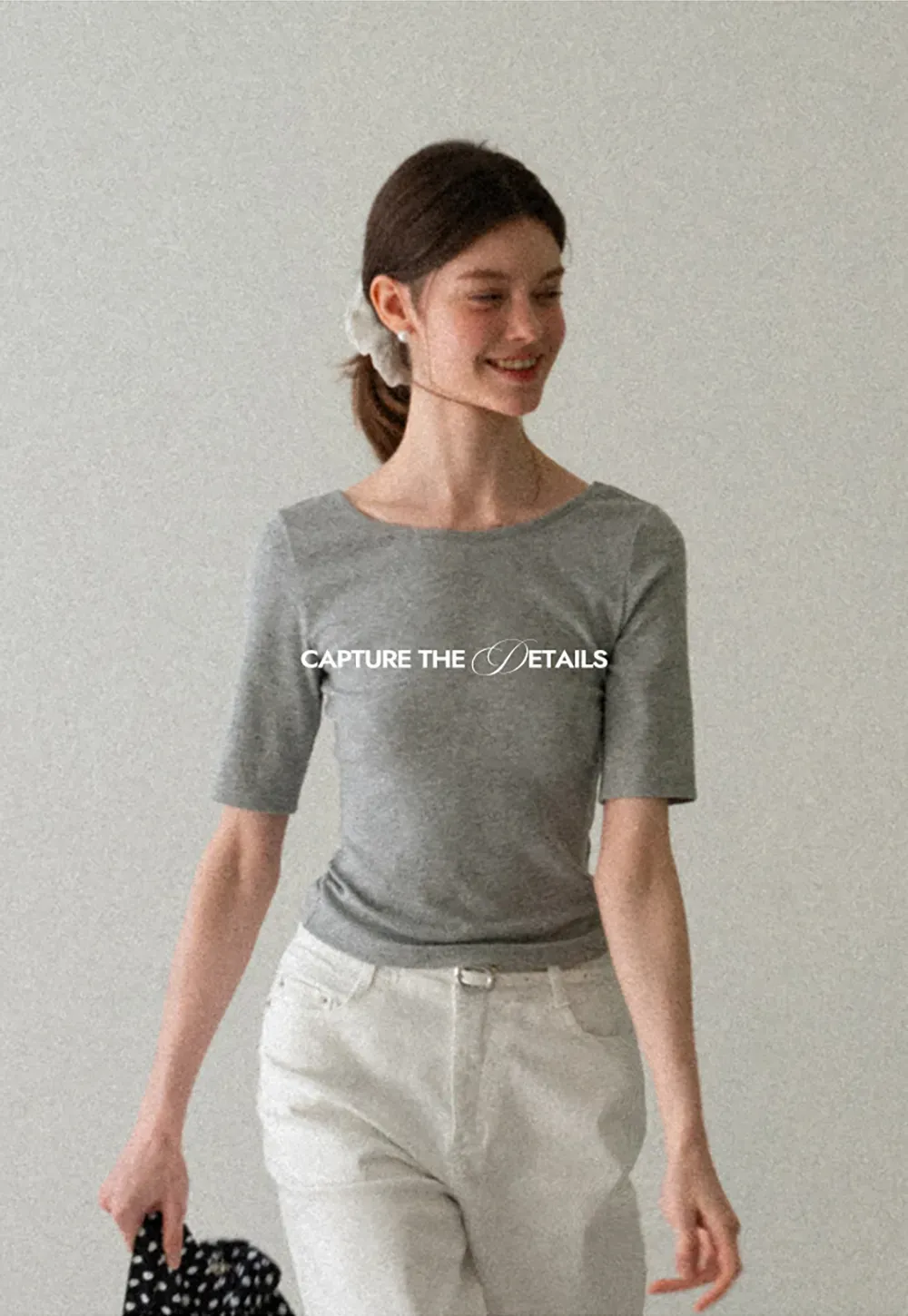 Cropped Ribbed Knit Short Sleeve Top