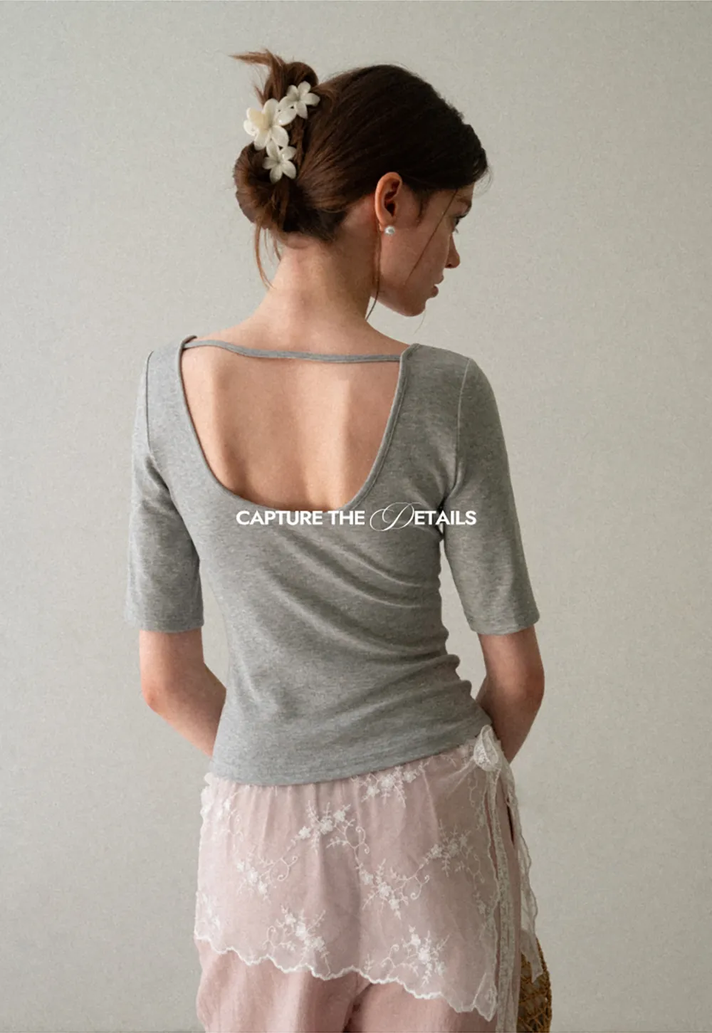 Cropped Ribbed Knit Short Sleeve Top