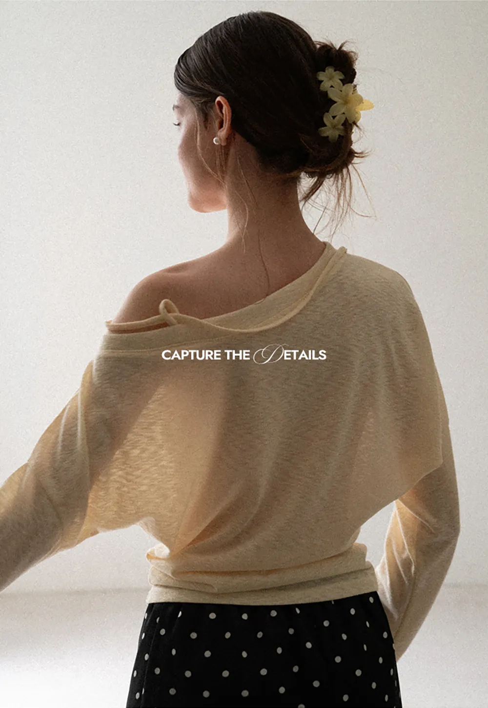 Asymmetrical Shoulder Knit Top Long Sleeve