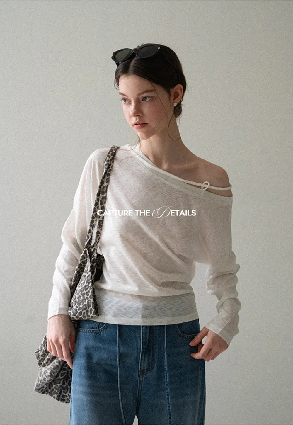 Asymmetrical Shoulder Knit Top Long Sleeve
