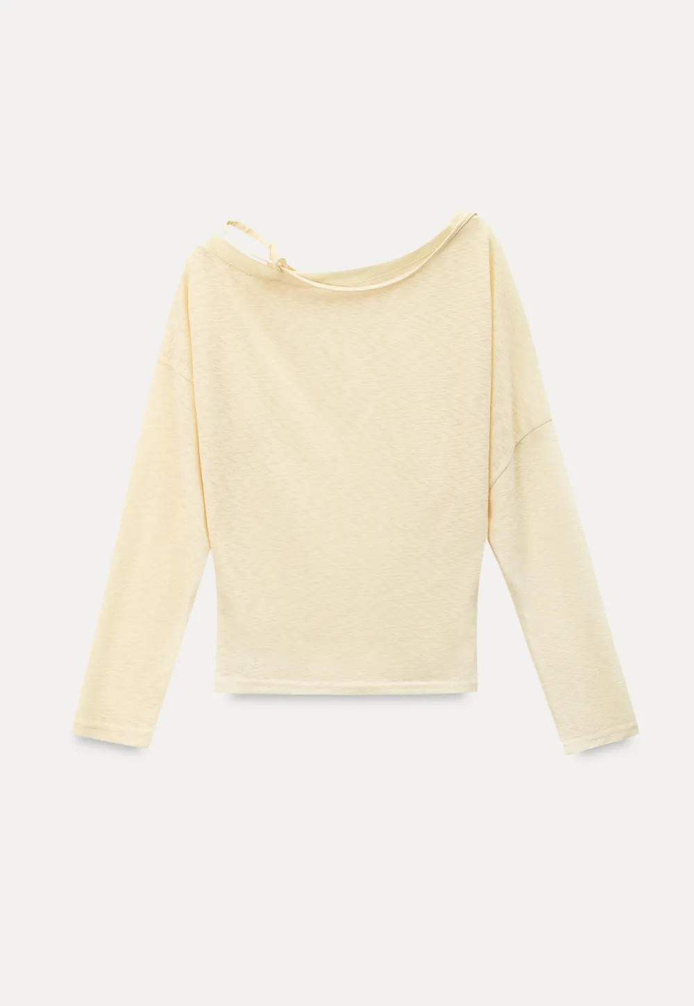 Asymmetrical Shoulder Knit Top Long Sleeve