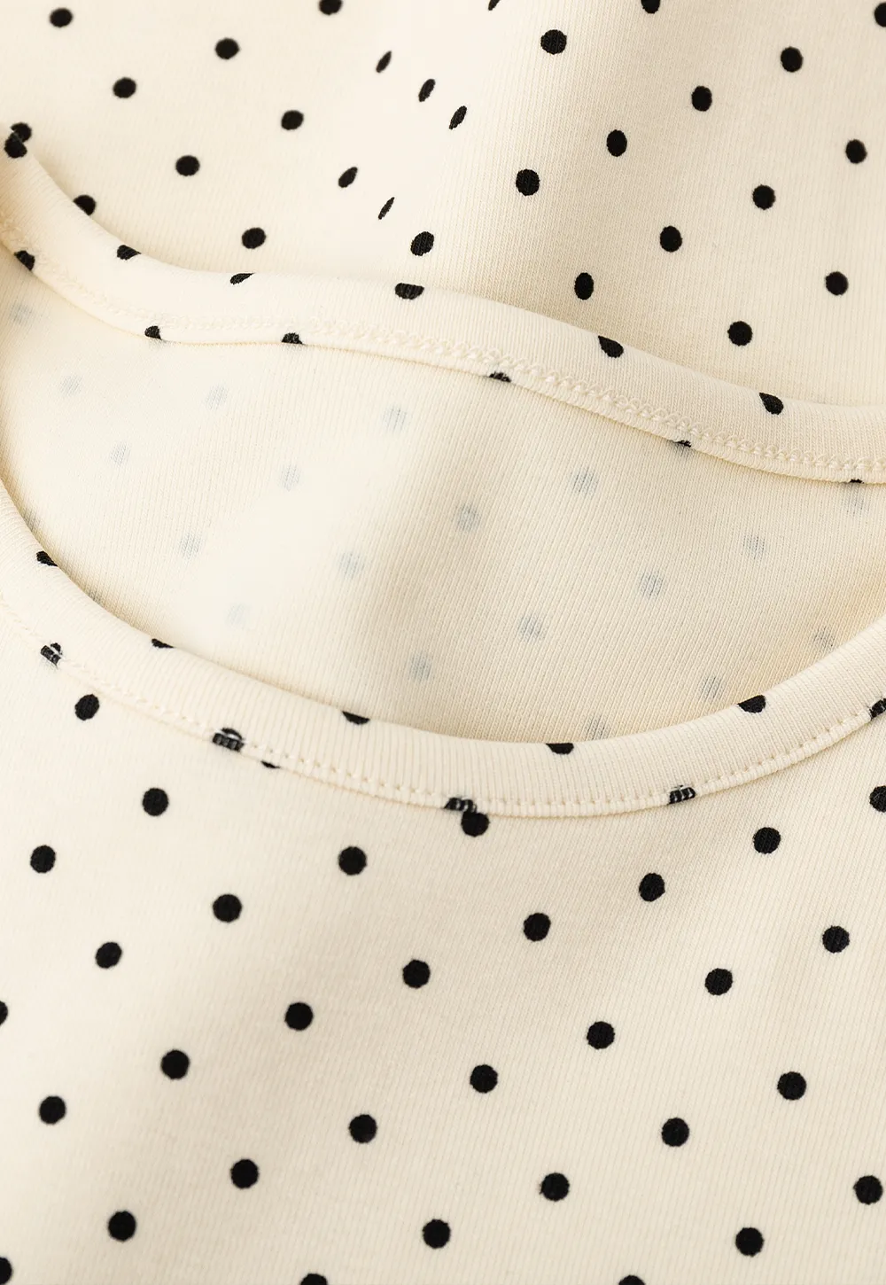 Polka Dot Print Short Sleeve Crew Neck T Shirt