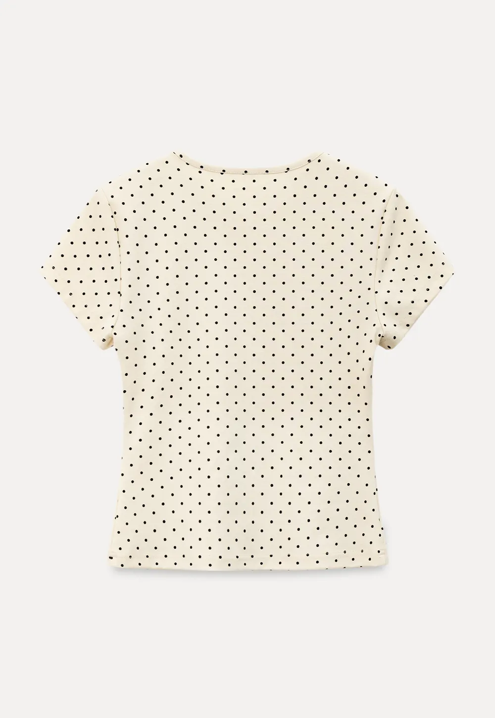 Polka Dot Print Short Sleeve Crew Neck T Shirt