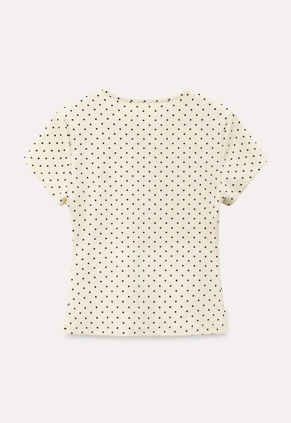 Polka Dot Print Short Sleeve Crew Neck T Shirt